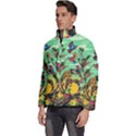 Monkey Tiger Bird Parrot Forest Jungle Style Men s Puffer Bubble Jacket Coat View2