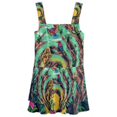 Monkey Tiger Bird Parrot Forest Jungle Style Kids  Layered Skirt Swimsuit by Grandong