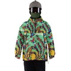 Monkey Tiger Bird Parrot Forest Jungle Style Men s Ski And Snowboard Waterproof Breathable Jacket by Grandong