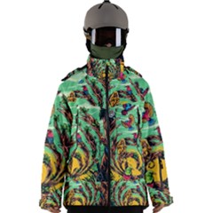 Monkey Tiger Bird Parrot Forest Jungle Style Men s Zip Ski And Snowboard Waterproof Breathable Jacket by Grandong