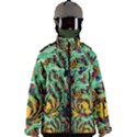 Monkey Tiger Bird Parrot Forest Jungle Style Men s Zip Ski and Snowboard Waterproof Breathable Jacket View1