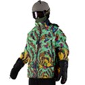 Monkey Tiger Bird Parrot Forest Jungle Style Men s Zip Ski and Snowboard Waterproof Breathable Jacket View2