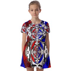 The Grateful Dead Kids  Short Sleeve Pinafore Style Dress by Grandong