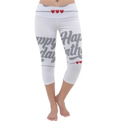 Birthday  Capri Yoga Leggings by didisemporium