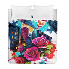 City Rose 2-gigapixel-art-scale-4 00x Duvet Cover Double Side (full/ Double Size) by BrightWear