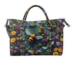 Bees Colony Flowers Carry-on Travel Shoulder Bag by Loisa77