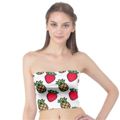 Strawberries Pineapples Fruits Tube Top by Loisa77