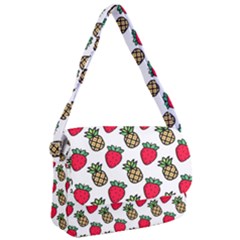 Strawberries Pineapples Fruits Courier Bag by Loisa77