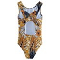 Leaf Yellow Point Flower White Kids  Cut-Out Back One Piece Swimsuit View2