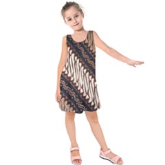 Batik Indonesian Culture Indonesia Authentic Kids  Sleeveless Dress by Perong