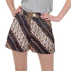 Batik Indonesian Culture Indonesia Authentic Women s Ripstop Shorts by Perong