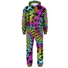 3d Grateful Dead 90 s Neon Dancing Bears Hooded Jumpsuit (men) by Perong