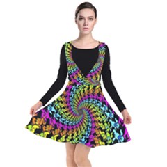 3d Grateful Dead 90 s Neon Dancing Bears Plunge Pinafore Dress by Perong