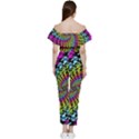 3d Grateful Dead 90 s Neon Dancing Bears Bardot Ruffle jumpsuit View4