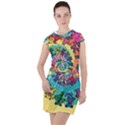 Tie Dye Grateful Dead Bears Drawstring Hooded Dress View1