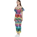 Tie Dye Grateful Dead Bears Bardot Ruffle jumpsuit View2