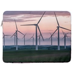 Wind Giants At Twilight 17  Vertical Laptop Sleeve Case With Pocket by Tellerarts