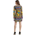 Dead Dancing Bears Grateful Dead Pattern Long Sleeve Velour Skater Dress View4