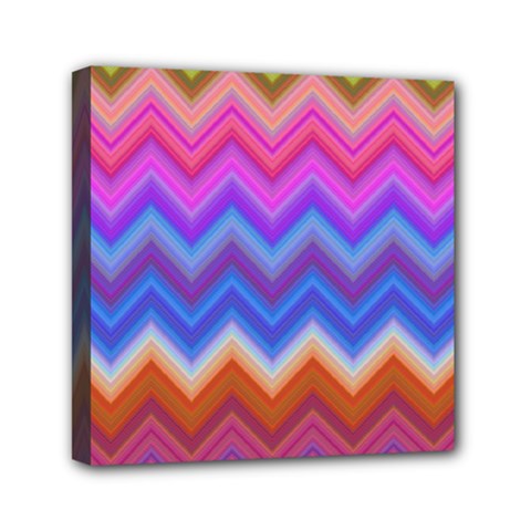 Pattern Chevron Zigzag Background Mini Canvas 6  X 6  (stretched) by Grandong