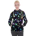 Christmas-star-gloss-lights-light Women s Hooded Pullover View1