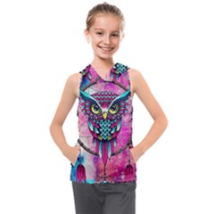 Owl Dreamcatcher Kids  Sleeveless Hoodie by Grandong