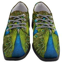 Peacock Feathers Bird Plumage Women Heeled Oxford Shoes by Perong