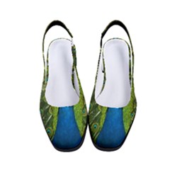 Peacock Feathers Bird Plumage Women s Classic Slingback Heels by Perong