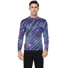 Peacock Bird Feathers Coloured Plumage Men s Long Sleeve Rash Guard by Perong