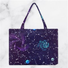 Realistic Night Sky Poster With Constellations Medium Tote Bag by Ket1n9