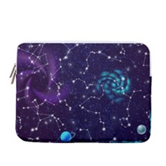 Realistic Night Sky Poster With Constellations 13  Vertical Laptop Sleeve Case With Pocket by Ket1n9