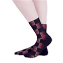 Geometric Pulse Print Design Smooth Crew Length Tube Socks View2