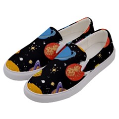 Space Galaxy Art Cute Art Men s Canvas Slip Ons by Perong