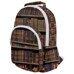 Library Book Rounded Multi Pocket Backpack by Perong