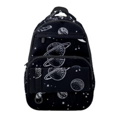 Black Space Drawing Art Planet Drawing Stars Black Space Galaxy Outer Space Carry-on Travel Backpack by Perong