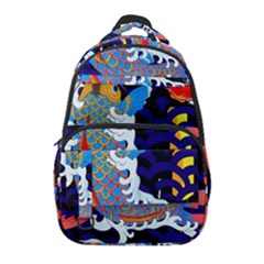 Koi Fish Traditional Japanese Art Carry-on Travel Backpack by Perong