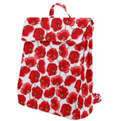 Flower Poppies Plant Petal Flap Top Backpack by Perong