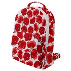 Flower Poppies Plant Petal Flap Pocket Backpack (small) by Perong