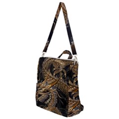 Japanese Dragon Pentagram Crossbody Backpack by Perong