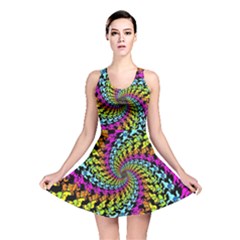 3d Grateful Dead 90 s Neon Dancing Bears Reversible Skater Dress by Perong