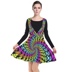 3d Grateful Dead 90 s Neon Dancing Bears Plunge Pinafore Dress by Perong