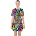 3d Grateful Dead 90 s Neon Dancing Bears Sixties Short Sleeve Mini Dress View1