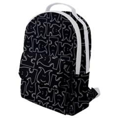 Enigmatic Demon Black And White Pattern Flap Pocket Backpack (small) by dflcprintsclothing