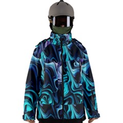 Nature Water Wave Architecture Men s Zip Ski And Snowboard Waterproof Breathable Jacket by Salmanaz77