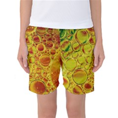 Oil Drop Water Oil Abstract Oily Women s Basketball Shorts by Salmanaz77