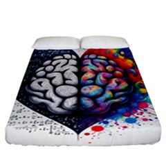 Brain Heart Math Fitted Sheet (california King Size) by Salmanaz77