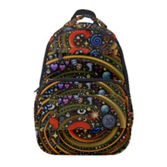 Swirl Vortex Emoji Cyclone Motion Art Carry-on Travel Backpack by Paksenen