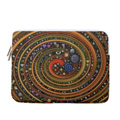 Swirl Vortex Emoji Cyclone Motion Art 13  Vertical Laptop Sleeve Case With Pocket by Paksenen