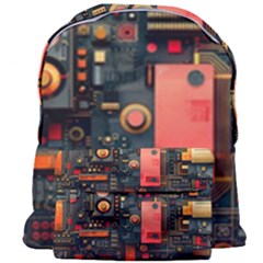 Tech Technology Pattern Giant Full Print Backpack by Salmanaz77