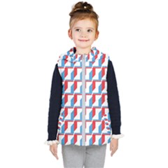 Fabric Geometric Pattern Background Kids  Hooded Puffer Vest by Salmanaz77