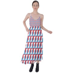 Fabric Geometric Pattern Background Tie Back Maxi Dress by Salmanaz77